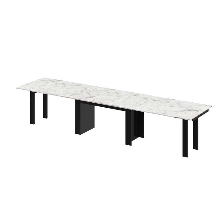 Stół Rozkłady Magro 170 Venatino Dark Mat+Biały Super Print (Hg/Mat)